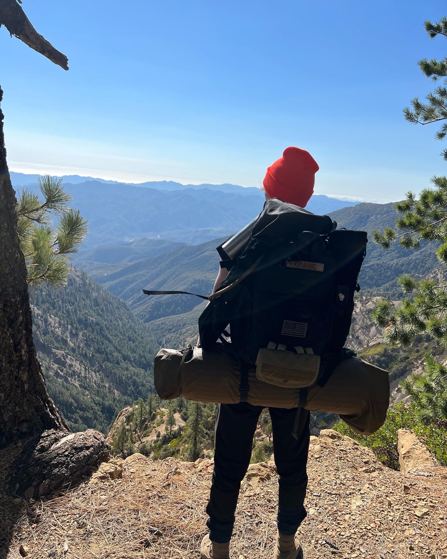 Victor Krvaric hiking in Los Padres National Forest, California