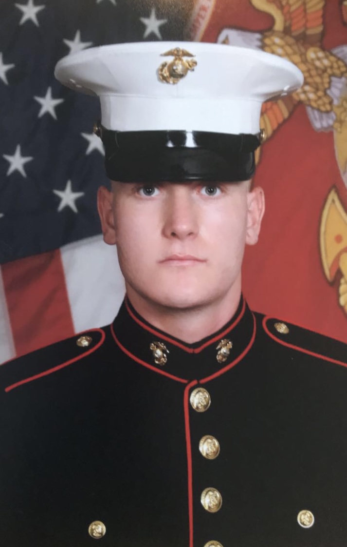 Victor Krvaric in United States Marine Corps dress uniform