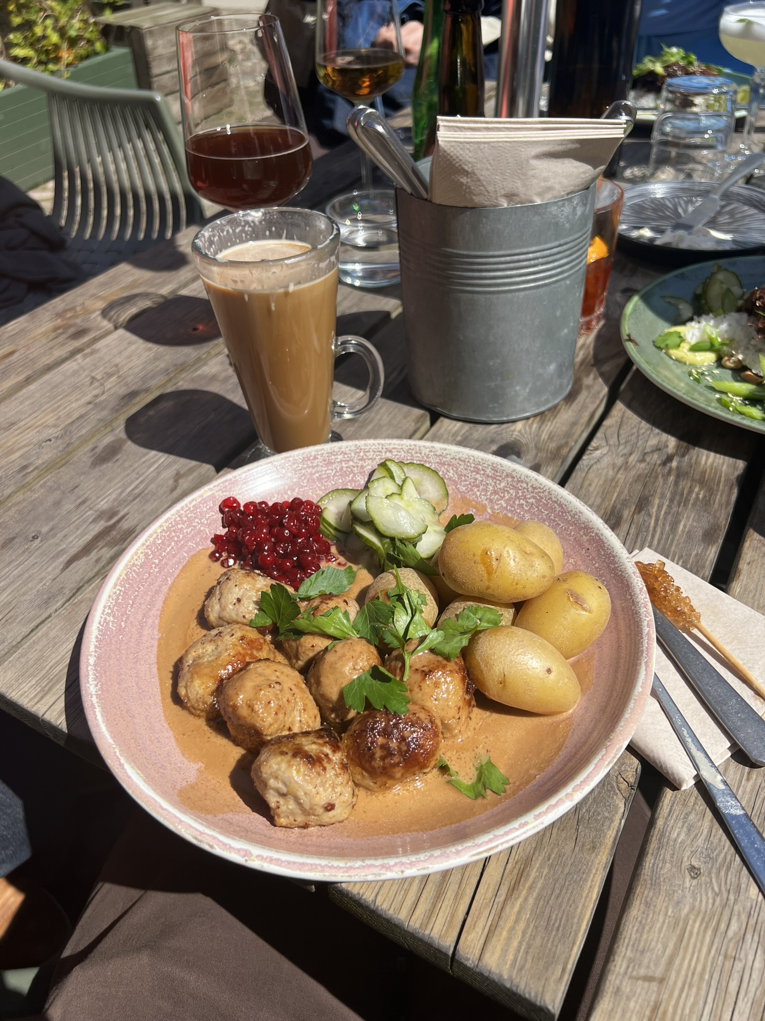 Swedish meatballs in Ystad, Sweden